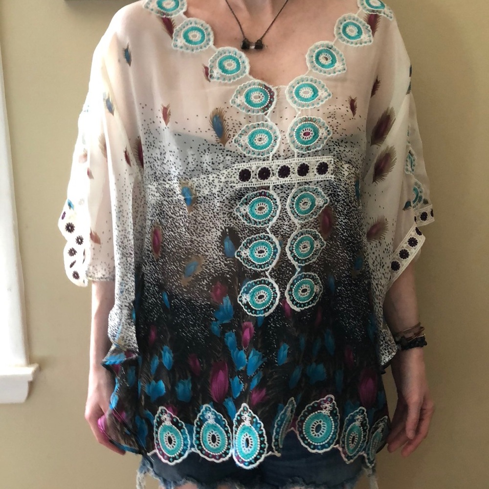 Gift Rebecca Taylor 100% Silk Dolman Top - Picture 4 of 7